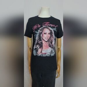 Mariah Carey Unisex Black Its Time Merry Christmas 2023 All Tour, size Medium